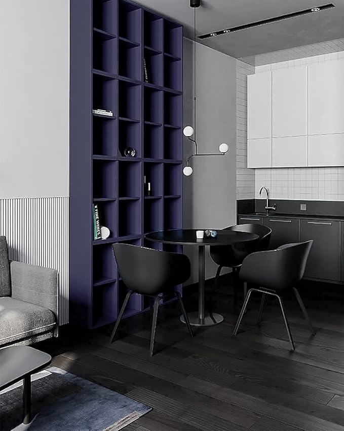 Dimoon 118''x17.7'' Blue Peel and Stick Wallpaper Contact Paper Modern Self Adhesive Wall Paper Removable Renter Friendly Textured Solid Color Shelf Cabinet Vinyl Roll (118''x17.7'',Tibetan Blue)