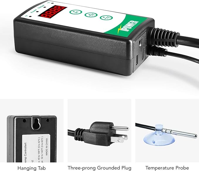 iPower 48" x 20.75" Hydroponic Seeding Warm Pad and Heat Mat Thermostat Controller Plant Starting Kit Combo