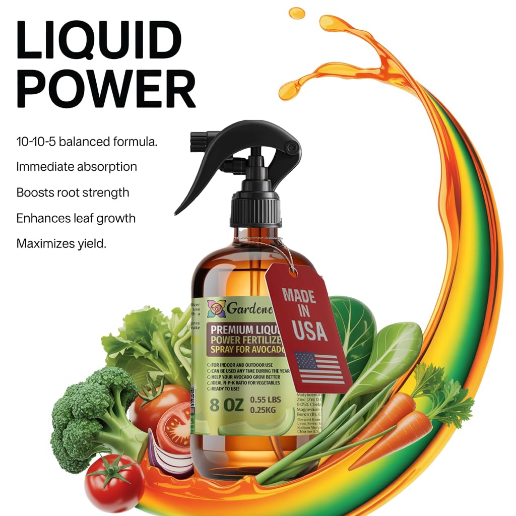 Liquid Power Corn Fertilizer Spray – Ready-to-Use Liquid Plant Food Mist for Corn – Premixed, Easy Application – Fast-Acting Formula for Growth, Roots & Yield – Indoor & Outdoor Use – 8 oz