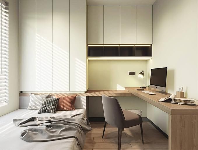 Dimoon 118''x17.7'' Beige Peel and Stick Wallpaper Contact Paper Modern Self Adhesive Wall Paper Removable Renter Friendly Textured Solid Color Shelf Cabinet Vinyl Roll (118''x17.7'',Beige)