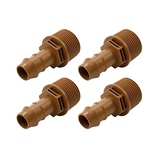 Dnyta 20pcs Drip Irrigation Barbed Adapter Coupling Fittings Threaded Drip Irrigation Male Adapter 3/4 PVC to 1/2 Drip Irrigation Adapter