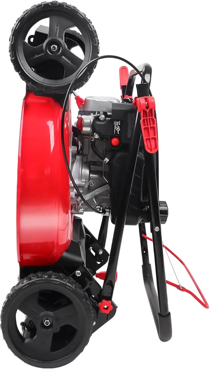 PowerSmart Lawn Mower Gas Powered, 21-Inch 144cc Engine 3-in-1 Walk-Behind Push Lawn Mower, Oil Included