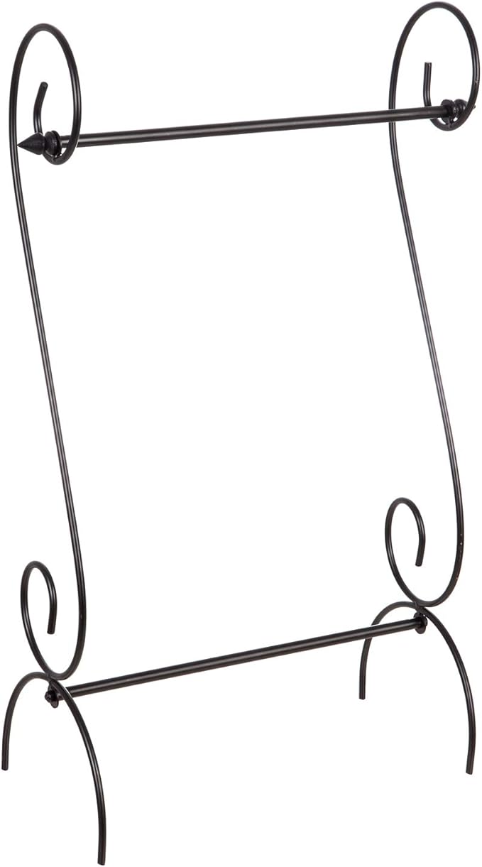 Evergreen Flag Scroll American Garden Flag Stand | Premium Metal Iron Garden Flag Holder Stand for Outside House Decor | Fits 12x18 Garden Flags for Outside