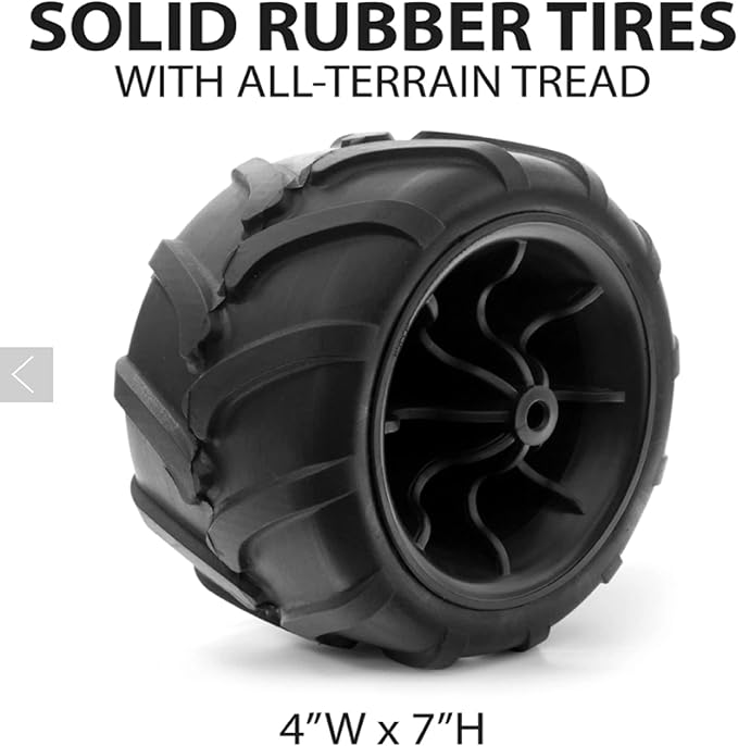 Creative Outdoor Push Pull Hauler Wagon for Kids, 200lbs Weight Capacity, Rubber Wheels, All-Terrain Collapsible and Portable Folding Cart for Garden, Tailgate, Camping, Park, Beach Trips