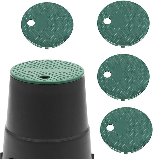 4 Pcs Sprinkler Valve Box Cover, 5.5" OD 6" Valve Box Cover Lid for Sprinkler Irrigation System, Valve Box Cover Lid for Outdoor Sprinkler Irrigation Control Water System Lawn (6 inch)