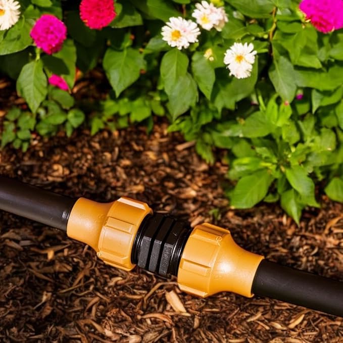 DIG C53 1/2" Universal NUTLOCK Coupling | Connects Two Sizes of 1/2" Drip Tubing (.630 OD to .710 OD) | Durable, Leak-Proof, Reusable Fitting for Drip Irrigation Systems