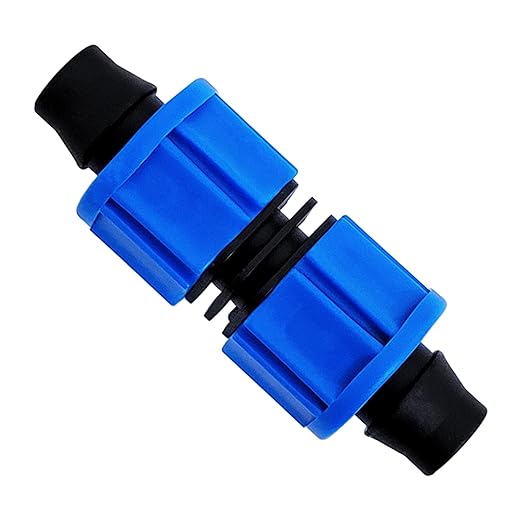 20pcs Drip Irrigation Coupling, Blue Connector Farm Irrigation Tools, Universal Joint Drip Irrigation Tube Fitting Set (5/8 Inch)