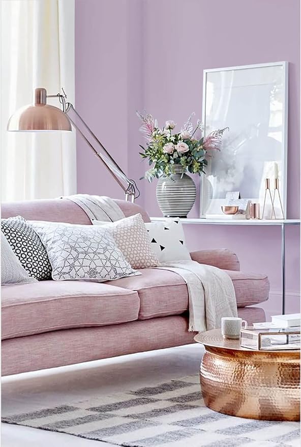 Dimoon 236''x17.7'' Purple Peel and Stick Wallpaper Contact Paper Modern Self Adhesive Wall Paper Removable Renter Friendly Textured Solid Color Shelf Cabinet Vinyl Roll (236''x17.7'',Purple)