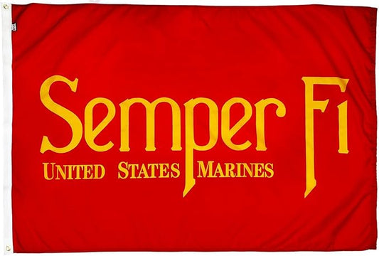 FlagSource Semper Fi Nylon Military Flag, Made in The USA, 3x5'