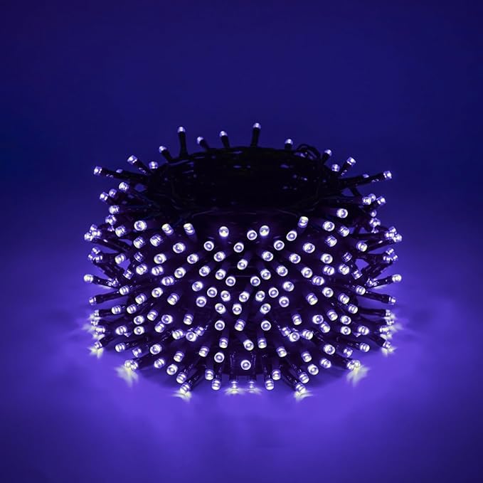 600 LED Halloween Lights, 216 FT Waterproof Halloween String Lights, Purple Halloween Lights Outdoor with 8 Lighting Modes for Halloween Outdoor Party Yard Garden Decoration (216 Ft | Purple, 216 Ft)