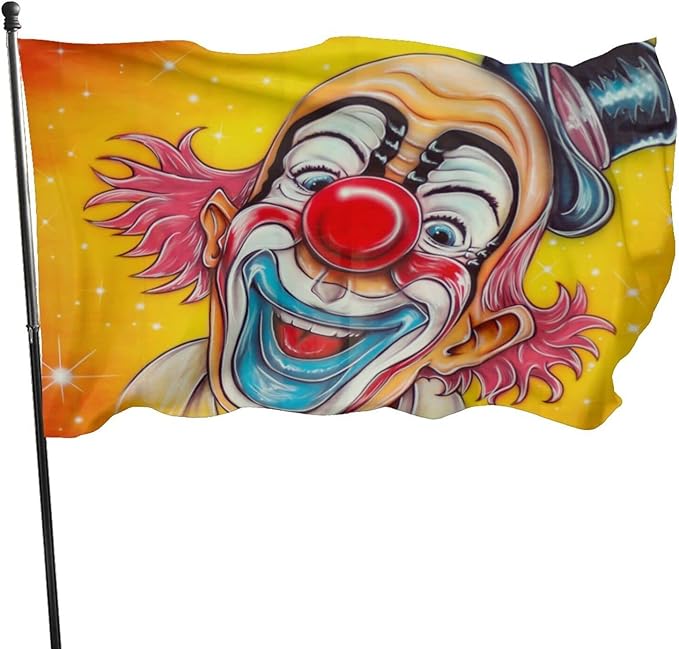 Circus Clown Flag 3x5 Ft Indoor/Outdoor Yard Garden Lawn Holiday Decoration Banner Sign