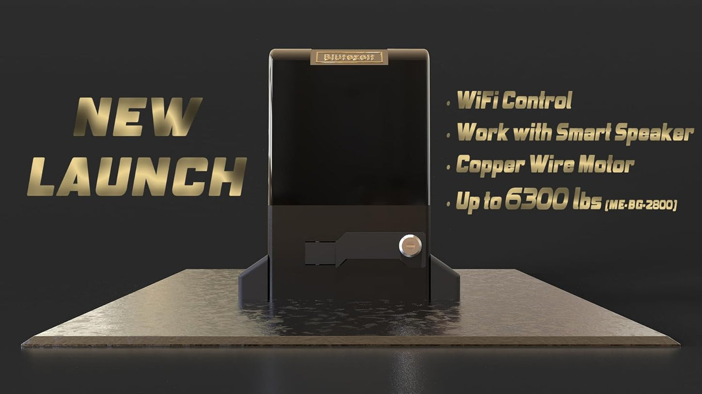 Blütezeit 6300lb WiFi Sliding Gate Opener App Control, Extra Heavy Duty Automatic Slide Gate Motor Rack Driven with 2 Remote Controls & IR Sensor Complete Hardware Kits for Rolling Driveway Gates