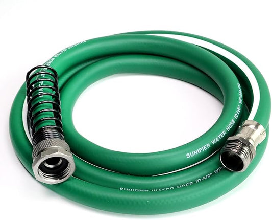 Short Garden Hose 6ft – Hybird Water Hose Leader - Small Hose Extender, Heavy Duty Hose Extension for Lawn Watering, Car Washing - Burst 500 Psi (Green, 6 FT)