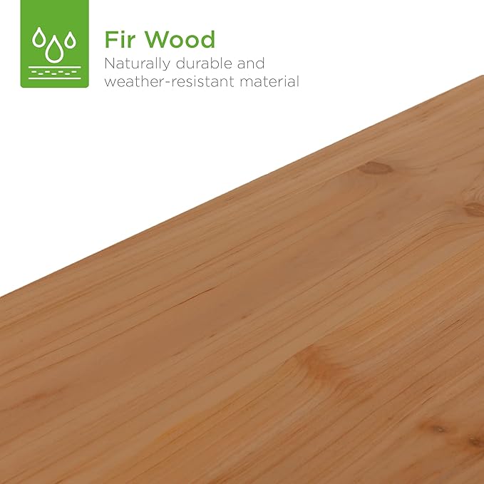 Best Choice Products 8x2ft Outdoor Wooden Raised Garden Bed Planter for Vegetables, Grass, Lawn, Yard - Acorn Brown