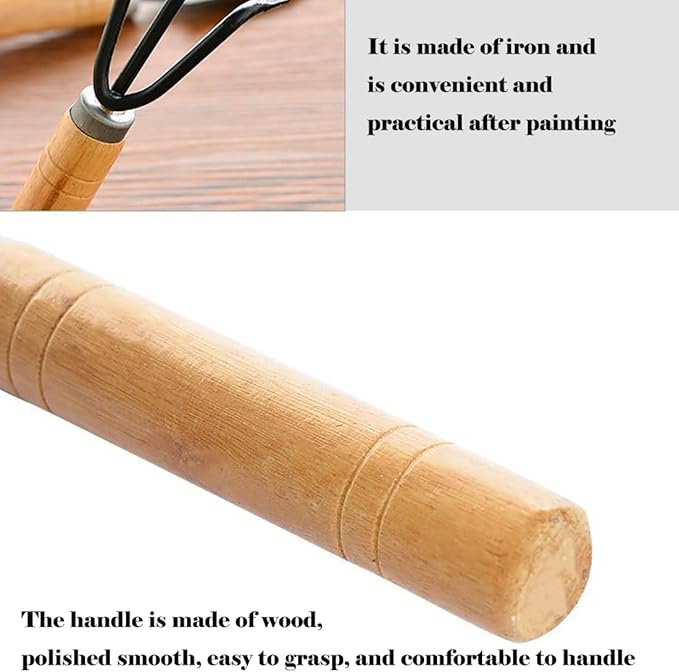 Garden Tools Set-Garden Rake Trowel, Small Succulent Plant Transplant Trowel Set,3 Piece Mini Premium Gardening Hand Kit,1 Narrow Shovel,1 Wide Shovel and 1 Garden Tools Set Gift for Older and Kids