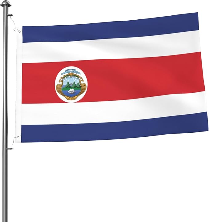 Costarica Flag Garden Yard House 2x3 ft Flags Double Sided Print Banner Indoor Outdoor Party Home Decorations for Boat Dorm House Balcony