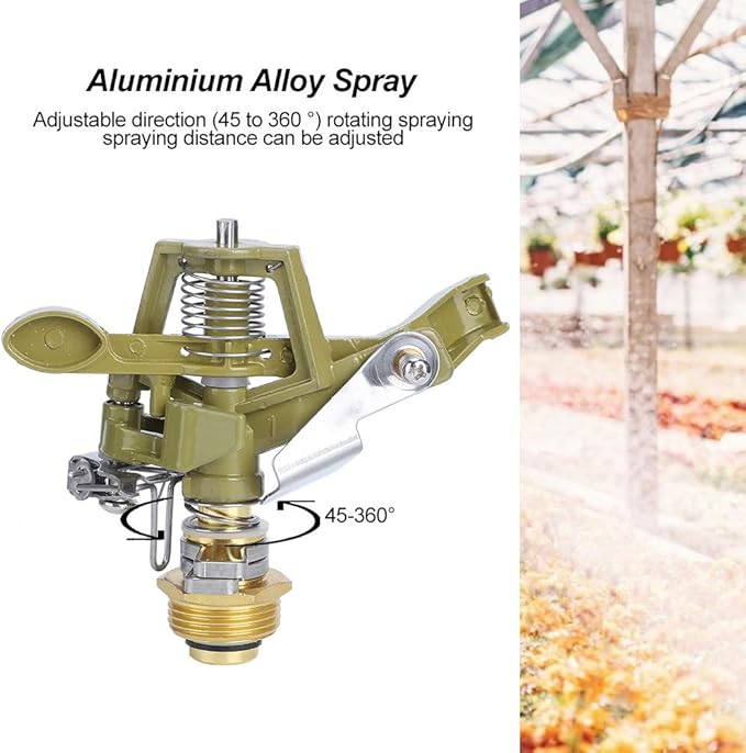 Adjustable Direction Nozzle Spray Aluminium Alloy for Public Green Irrigation, G3/4inch