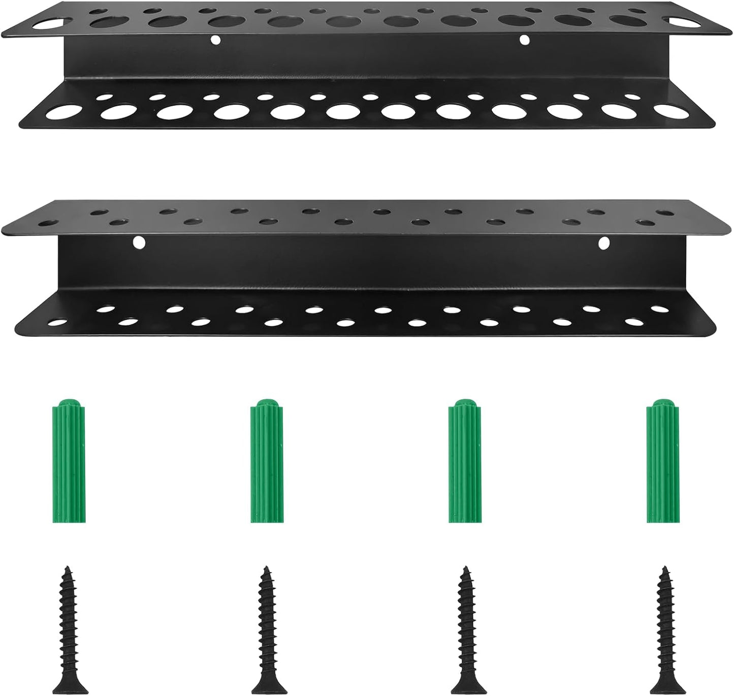 2 Pack Screwdriver Organizer Wall Mounted – Heavy Duty Rustproof Tool Organizer with Durable Design, Space-Saving Storage for Garage, Workshop, Home Workbench