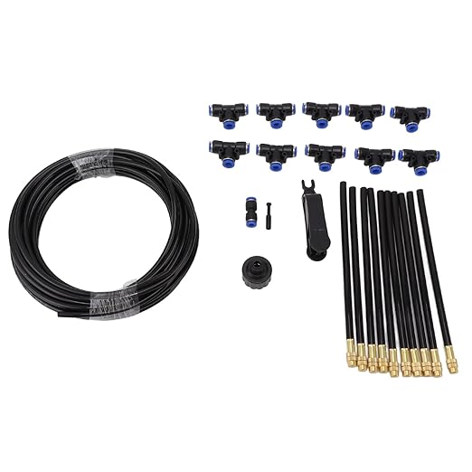 Haofy Drip Irrigation Kit, 360° Bendable Watering System Adjustable Bendable Nozzle Copper Sprayer atomizing System for Garden Yard Lawn Patio Plants Flower Bed (US Standard)