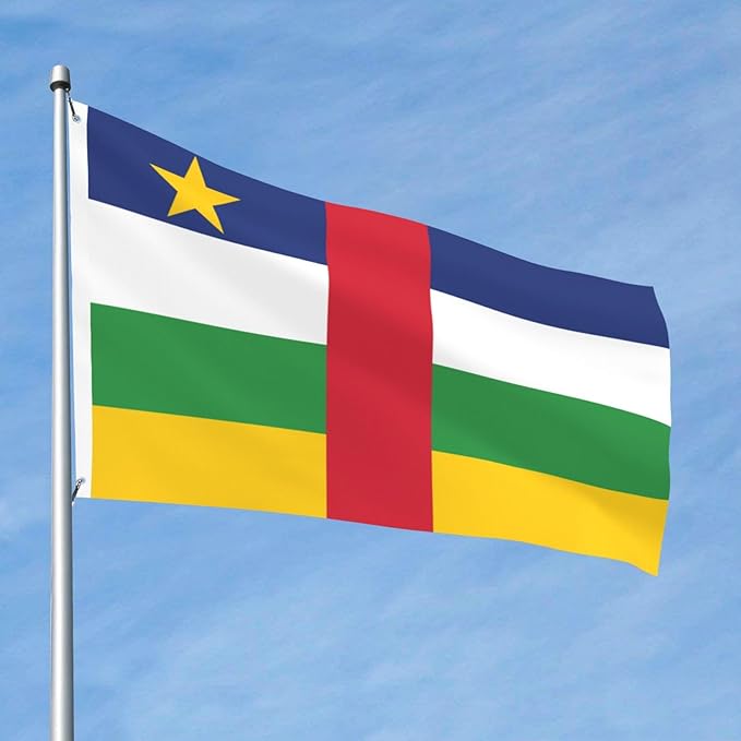 Central African Republic Flag Garden Yard House 2x3 ft Flags Double Sided Print Banner Indoor Outdoor Party Home Decorations for Boat Dorm House Balcony
