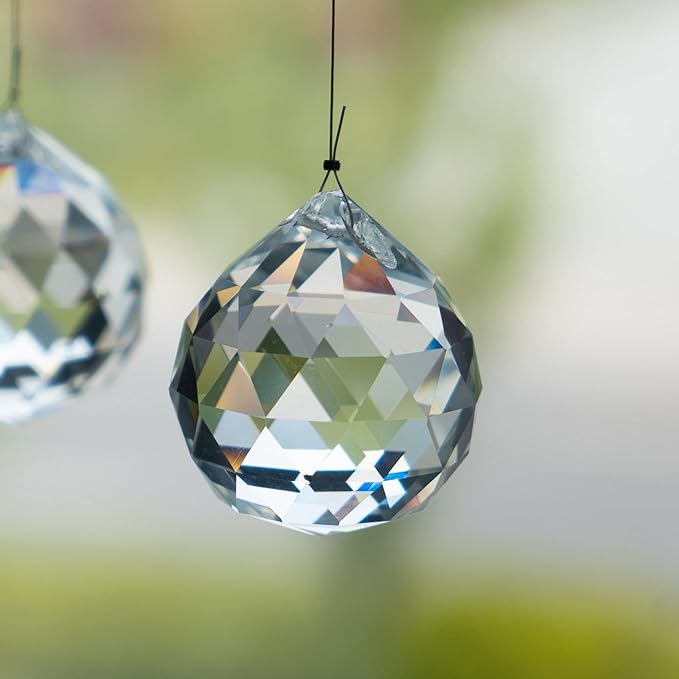 Crystalsuncatcher 20Pcs 1.75 inch/40mm Clear Crystal Ball Prism Pendant Suncatcher for Feng Shui/Divination or Wedding/Home/Office Decoration