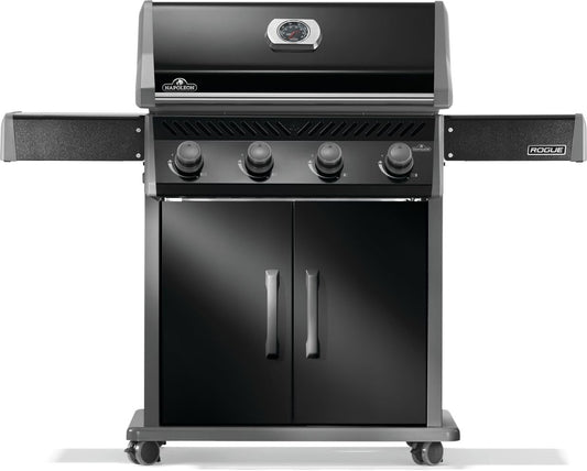 Napoleon Rogue 525 Natural Gas Grill, Black, Durable 4-Burner Cooking Surface