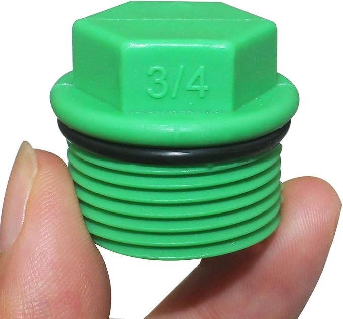 30 Pieces 3/4" PT Male Threaded PPR PPR End Cap Plug Pipe Fittings Garden Hose Irrigation Water Tubing Stopper Prevent Leakage Choke Plug