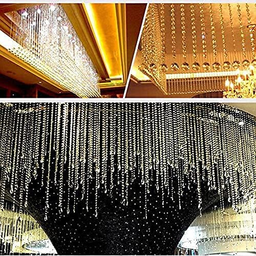 200Pcs/Set 14MM Transparent K9 Crystal Beads Chain Refraction Glass Chandelier Part Prisms Octagonal Beads Home Decor