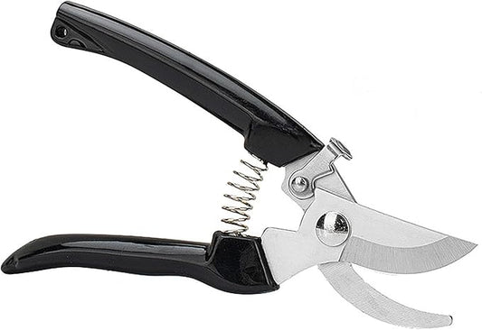 Garden Flower Shears Pruning Shears 6.9 inches Scissors Heavy Duty Plant Scissors for Cutting Flowers, Trimming Plants, Bonsai, Fruits Picking (Black Handle)