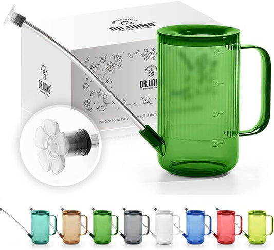 Small Watering Can Indoor Plants with Long Spout (1L, Green)