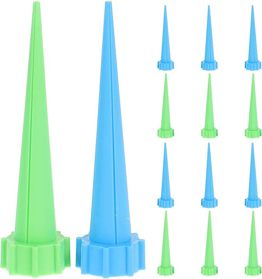Operitacx Indoor Light Bulb Outdoor 16Pcs Self Plant Watering Spikes Plastic Auto Drippers Irrigation Devices Water Volume Drip System for Outdoor Indoor Plants (Random Color) Pot Planters Automatic