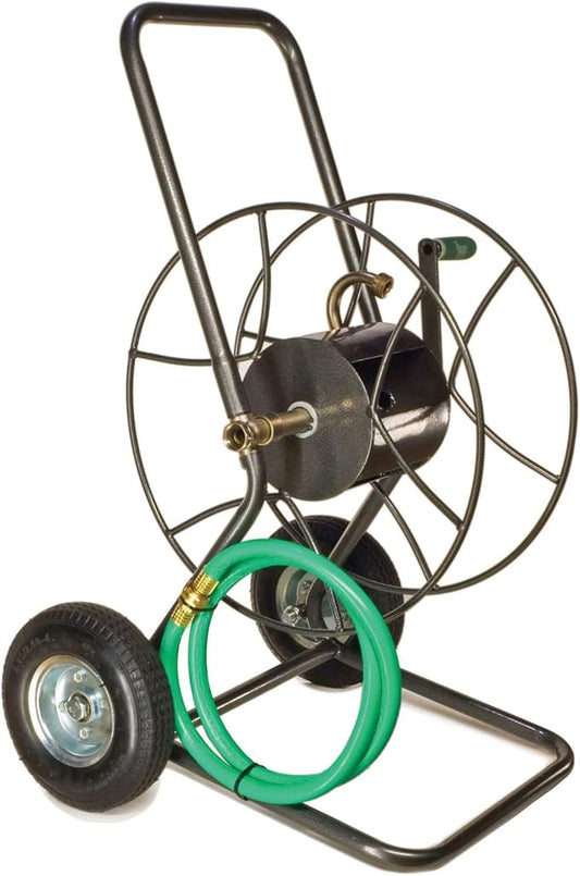 Yard Butler Hose Reel Cart with Wheels Heavy Duty 200 Foot Metal Hose Reel Suitable for Gardens, Lawns and Outdoor - IHT-2EZ