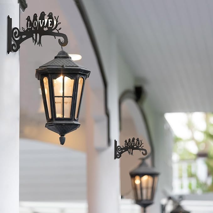 8-Pack Metal Hanging Planters for Outdoor Plants - Heavy Duty 4 Hanging Plant Holder with 4 Bird Patterned Plant Hanger – Aesthetic Flower Pot Holder for an Instant Indoor and Outdoor Decor