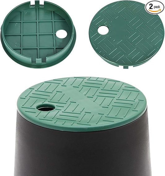 2 Pcs Sprinkler Valve Box Cover, 5.5" OD 6" Valve Box Cover Lid for Sprinkler Irrigation System, Valve Box Cover Lid for Outdoor Sprinkler Irrigation Control Water System Lawn (6 inch)