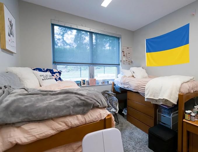 Ukraine Flag 3x5FT Ukrainian National Polyester Flag With 2 Grommets For Patriotic Ukrainian Themed Festival Events Party Decoration (Ukraine, 3x5FT)