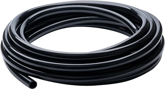 Black Vinyl Tubing 5/8” ID × 4/5” OD - 10 Feet PVC Flexible Plastic Tube Hybrid Hose, Transfer Water Air Oil for Pond Fountain Garden, Non-toxic and BPA free