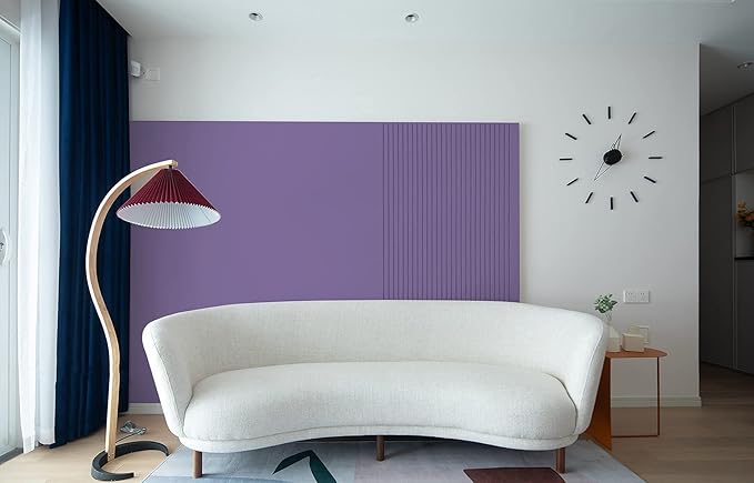 Dimoon 118''x17.7'' Purple Peel and Stick Wallpaper Contact Paper Modern Self Adhesive Wall Paper Removable Renter Friendly Textured Solid Color Shelf Cabinet Vinyl Roll (118''x17.7'',Dark Purple)