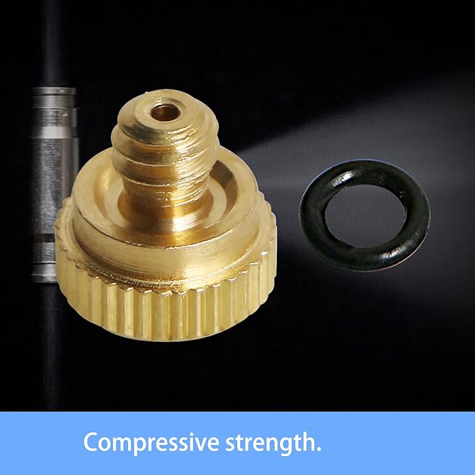 Aopin G 3/16 Brass Misting Nozzles 0.15mm / 0.006" Orifice Atomizing Mister Sprayer Nozzle Suitable For Outdoor Cooling,Garden Irrigation,Fountain, Crop Nutrient Injection, Greenhouse 16 Pcs