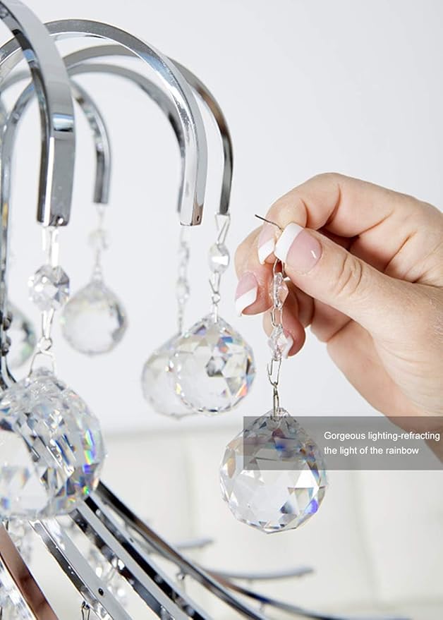 MerryNine 20Pack Crystal Ball 0.8"/20mm Prism Sun Shine Catcher Rainbow Pendants Maker, Hanging Crystals Prisms for Windows, for Feng Shui, for Gift (10pcs-16inches-PendantChains)
