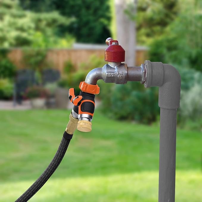 Hooshing 4PCS Brass Garden Hose End Caps 3/4" Female Garden Hose Caps with Washers