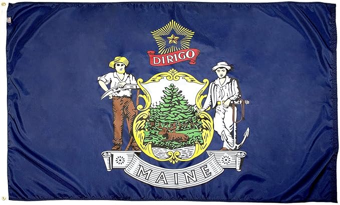 FlagSource Maine Nylon State Flag, Made in the USA, 3x5'