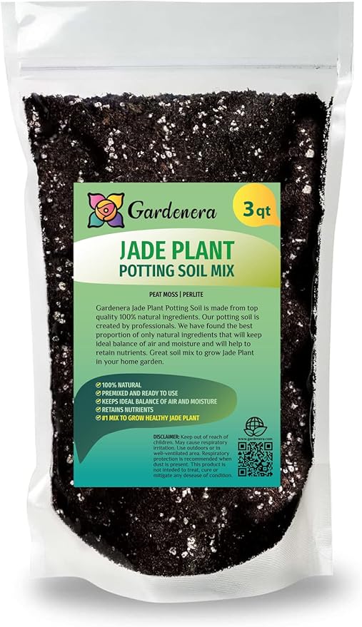 Premium Jade Plant Potting Soil Mix - (3 Quart Bag)