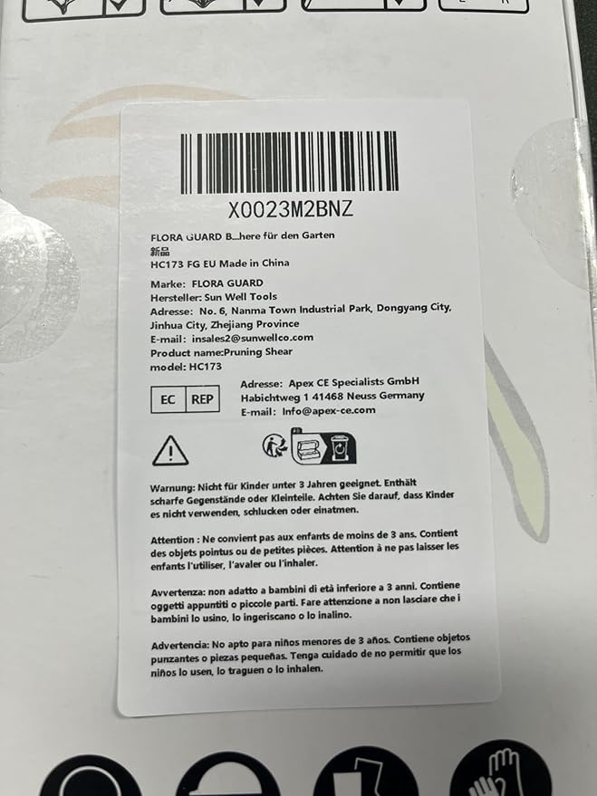 FLORA GUARD Professional Pruning Shears for Gardening, 20mm Clean Cut, SK5 Titanium-Coated Blade, Non-Stick Teflon Coating, Ergonomic TPR Handle, Garden Clippers for Men & Gardeners