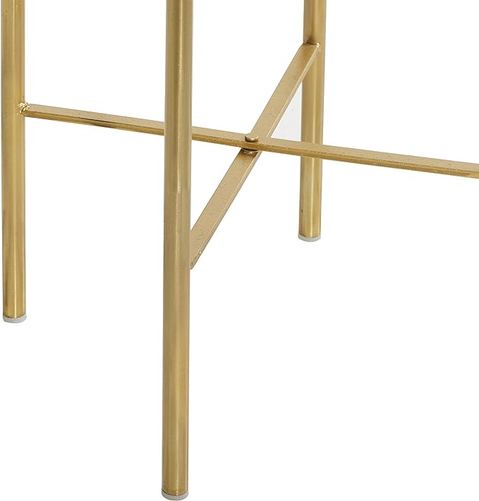 Deco 79 Metal Indoor Outdoor Planter Deep Recessed Dome Speckled Large Planter Pot with Removable Stand, Set of 2 Planters 39", 46"H, White