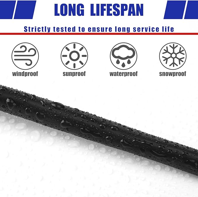 Hoolerry Solid Sprinkler System Wire 18 Gauge Irrigation Wire with UV Resistant PVC Jacket Sprinkler Cable for Underground Irrigation System Field Central Control System 30V, UL Listed (18/8, 50 Ft)