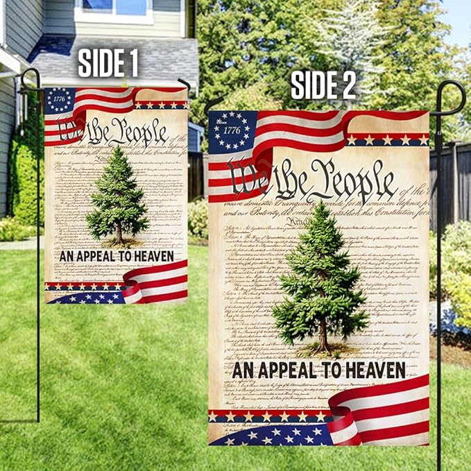 FLAGWIX American Flag - We The People Betsy Ross 1776 An Appeal To Heaven Pine Tree Flag TPT1923F, House Flag (29.5" x 39.5") - USA Flags Premium Polyester - Decorative Indoor Outdoor Flag