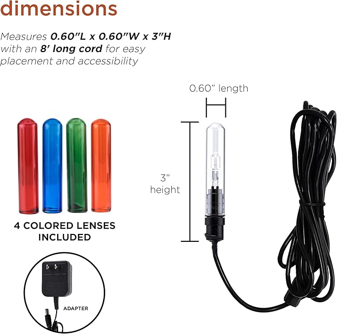 Alpine Corporation Outdoor Submersible Waterfall, Pond, and Fountain Halogen Lights