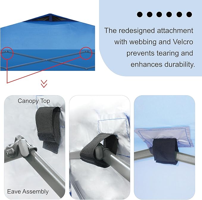 CROWN SHADES Adjustable Height on The Fly, 10x10 Pop Up Canopy - Beach Tent with One Push Setup - Easy Outdoor Sun Shade for Events, Parties, Camping - Outside Shade with STO-N-Go Bag, Blue