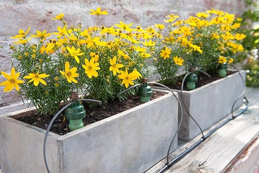 Blumat Drip Irrigation System - Tropf Patio and Deck Starter Kit - Automatic Plant Watering Devices - Easy Setup Self Watering System for Indoor - Prevents Overwatering