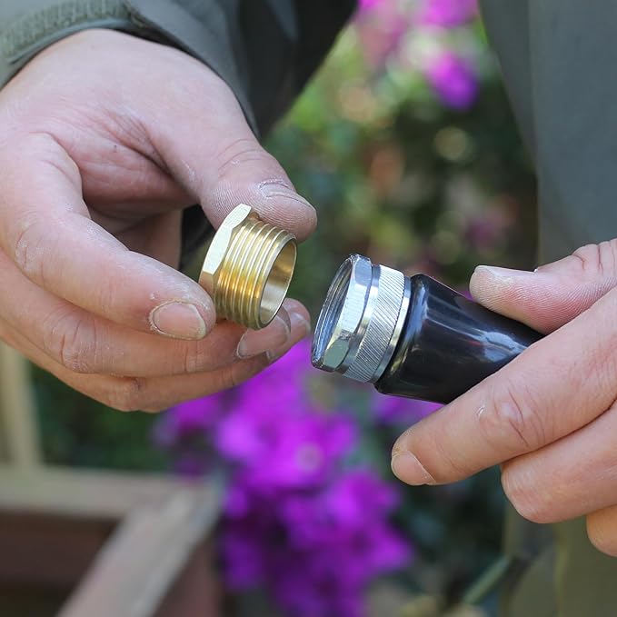 3/4" GHT Male Brass Pipe Plug Outer Garden Hose Male Threaded End Cap Plug Garden Irrigation Pipe Fittings Water Tubing Stopper （6 PCS）